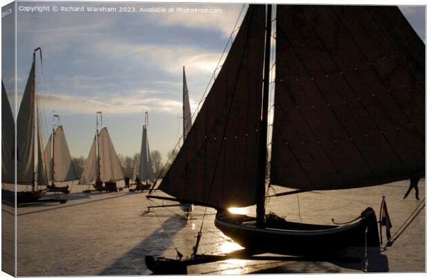 Ice-yachts Canvas Print by Richard Wareham