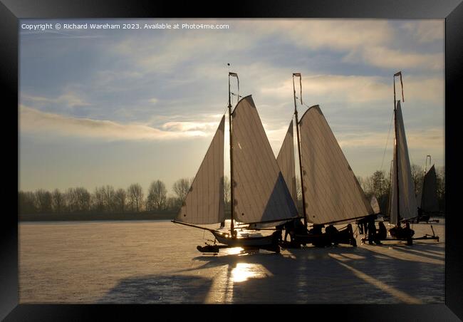 Ice-yachts Framed Print by Richard Wareham