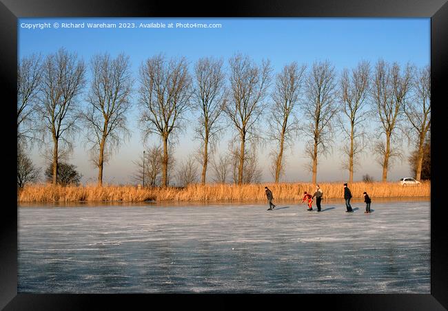 Weesp The Netherlands Winter. Framed Print by Richard Wareham