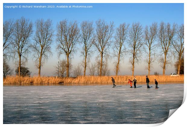 Weesp The Netherlands Winter. Print by Richard Wareham
