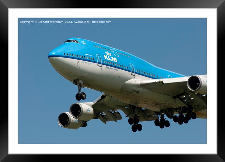 KLM Boeing 747 PH-BFE Framed Mounted Print by Richard Wareham