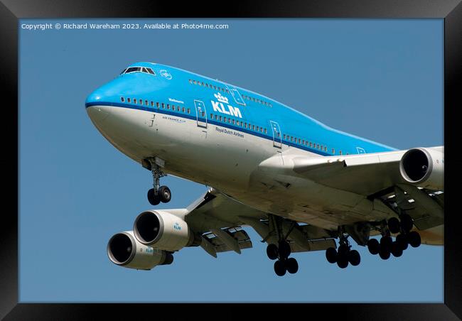 KLM Boeing 747 PH-BFE Framed Print by Richard Wareham