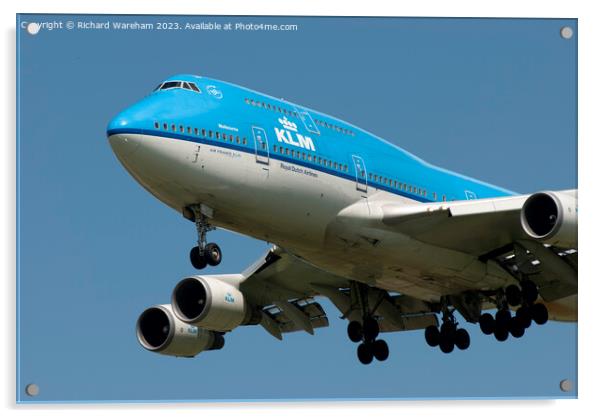 KLM Boeing 747 PH-BFE Acrylic by Richard Wareham
