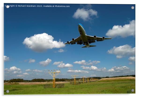 KLM Boeing 747 landing Acrylic by Richard Wareham