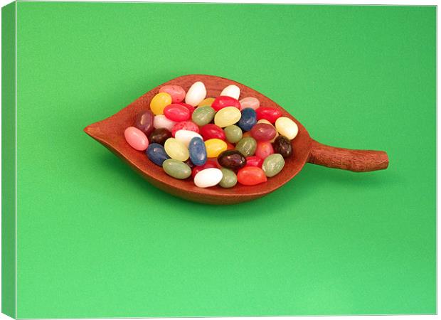 Jelly Beans in Bowl Canvas Print by Robert Gipson