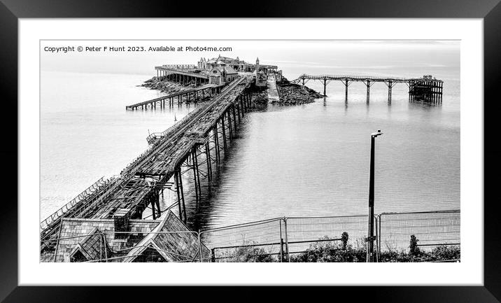 Birnbeck Pier And Island Framed Mounted Print by Peter F Hunt