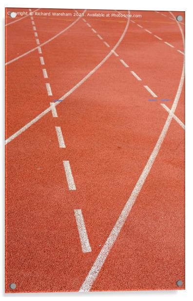 Athletics track. Curve. Acrylic by Richard Wareham