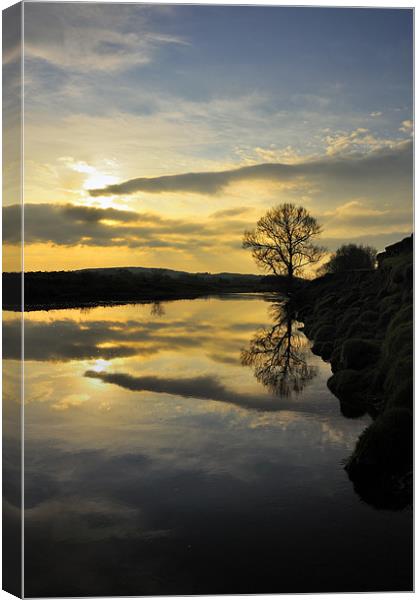Crook O' Lune Reflections Canvas Print by Jason Connolly