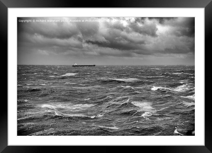 North Sea storm Framed Mounted Print by Richard Wareham