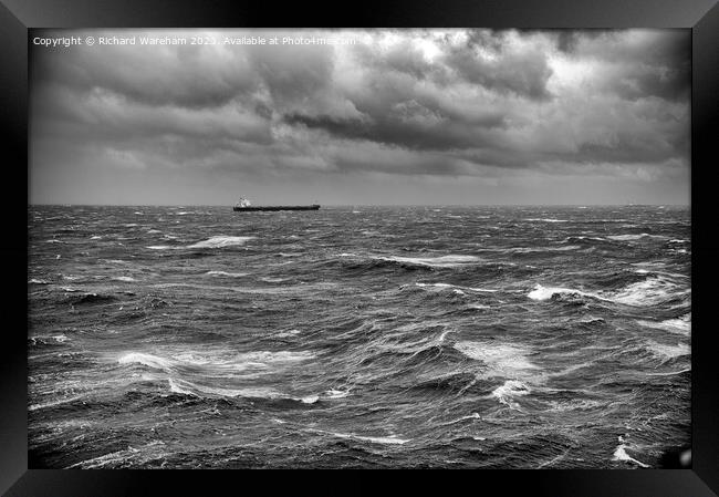 North Sea storm Framed Print by Richard Wareham