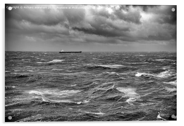 North Sea storm Acrylic by Richard Wareham
