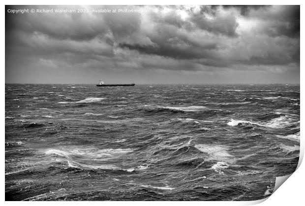 North Sea storm Print by Richard Wareham