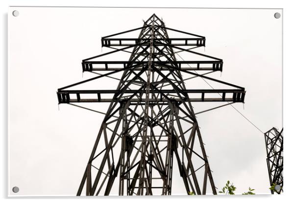 Pylon van Radio Kootwijk. Acrylic by Richard Wareham