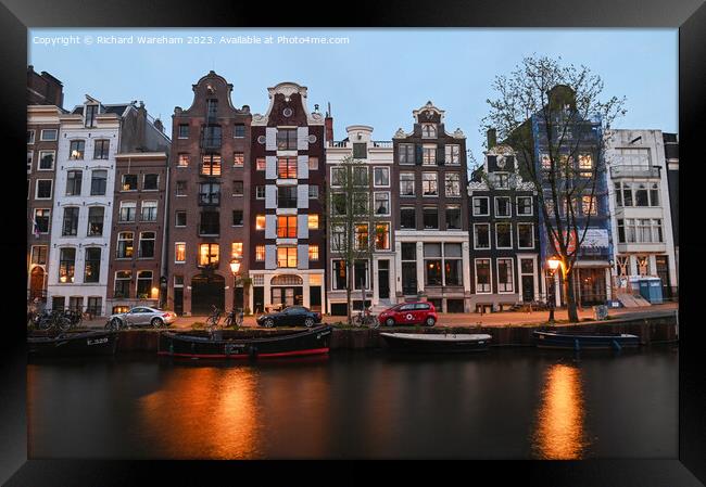 Canal Houses on the Herengracht Framed Print by Richard Wareham