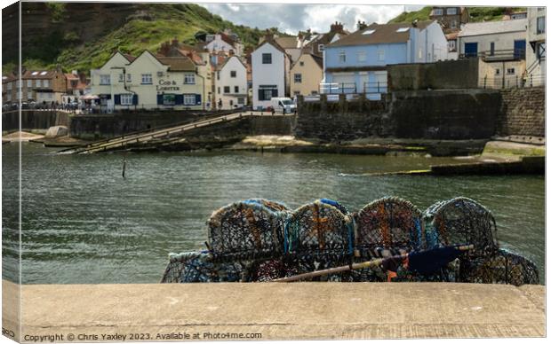 The seaside village of Staithes Canvas Print by Chris Yaxley