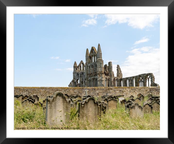 Whitby Abbey Framed Mounted Print by Chris Yaxley