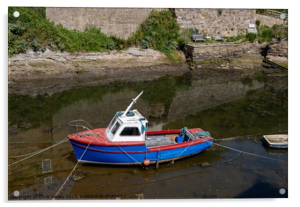 Staithes fishing boat Acrylic by Chris Yaxley