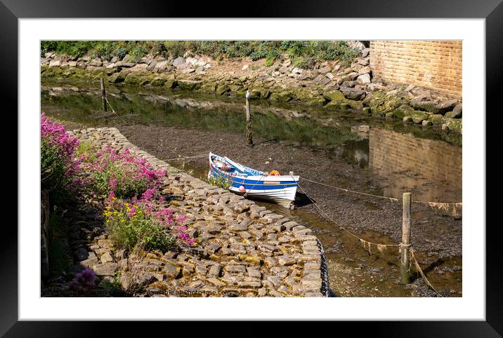 Fishing boat on the river Framed Mounted Print by Chris Yaxley