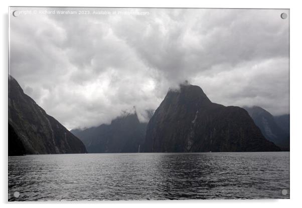 Milford Sound New Zealand Acrylic by Richard Wareham