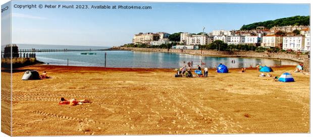 Marine Lake Weston-super-Mare Canvas Print by Peter F Hunt