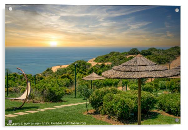 Baia Cristal Hotel Gardens Algarve Acrylic by RJW Images