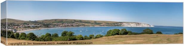 A Beautiful Sunny Bay in Swanage Dorset Canvas Print by Jim Newsome
