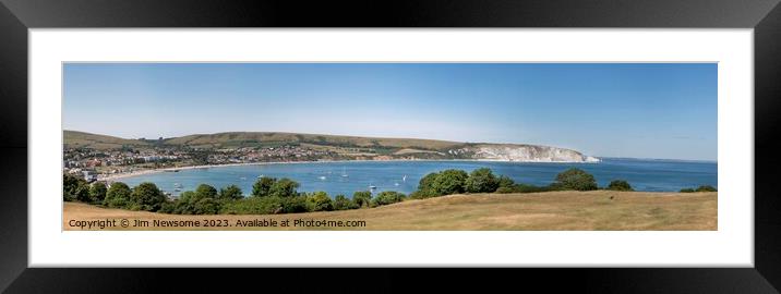 A Beautiful Sunny Bay in Swanage Dorset Framed Mounted Print by Jim Newsome