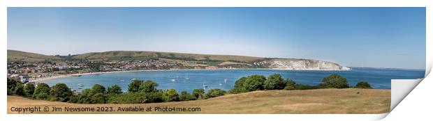 A Beautiful Sunny Bay in Swanage Dorset Print by Jim Newsome