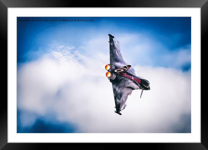 Dynamic Display of Typhoon Eurofighter's Strength Framed Mounted Print by Kevin Elias