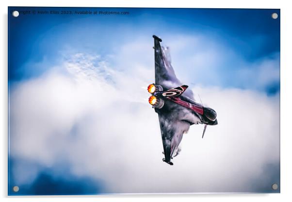 Dynamic Display of Typhoon Eurofighter's Strength Acrylic by Kevin Elias