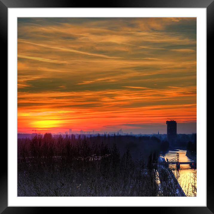 Sunset over Leiden Framed Mounted Print by Tom Gomez