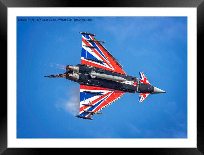 Thunderous Typhoon Jet Soaring Framed Mounted Print by Kevin Elias