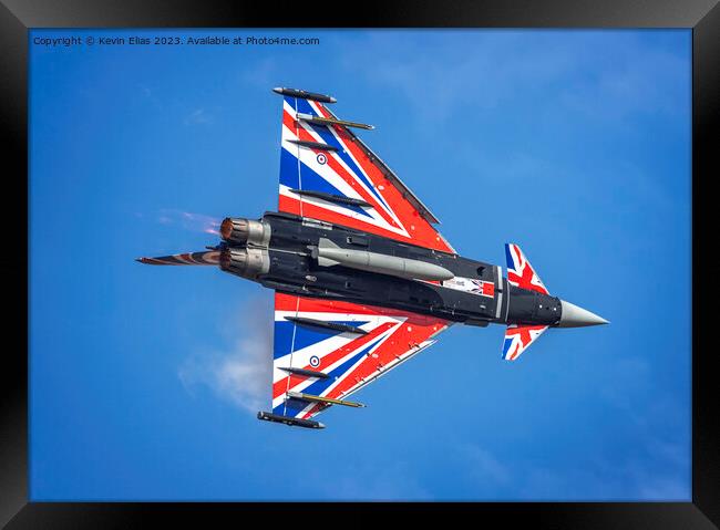 Thunderous Typhoon Jet Soaring Framed Print by Kevin Elias