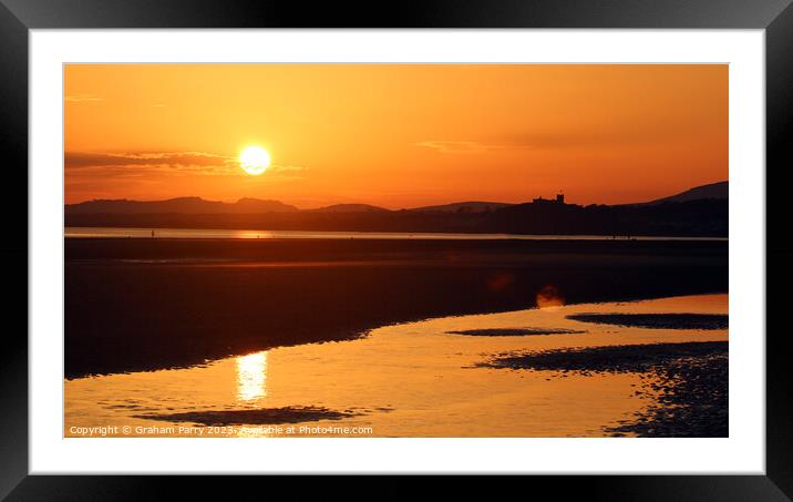 'Criccieth Castle: A Sunset Symphony' Framed Mounted Print by Graham Parry