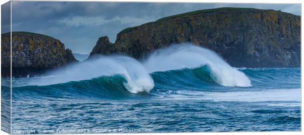 Ballintoy waves Canvas Print by Brian Fullerton