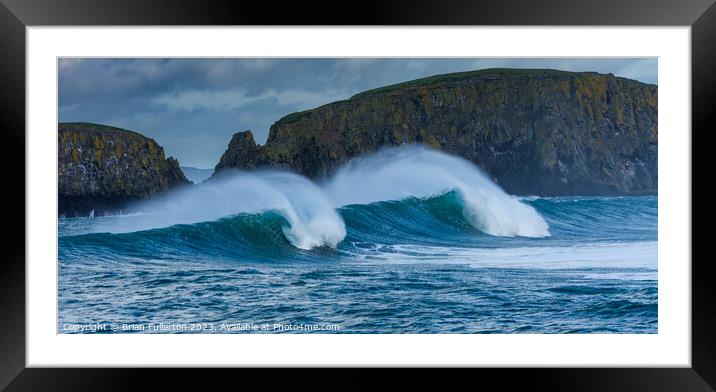 Ballintoy waves Framed Mounted Print by Brian Fullerton
