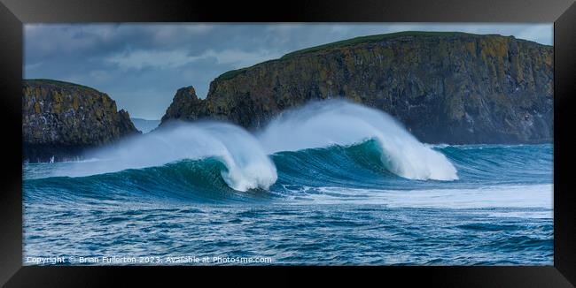 Ballintoy waves Framed Print by Brian Fullerton