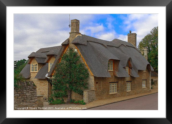Thatched Cottage Framed Mounted Print by Steven Stoddart