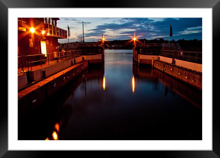 St. Mary's Island Lock Framed Mounted Print by Dawn O'Connor