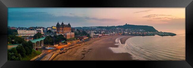 Scarborough South Bay Panoramic Framed Print by Tim Hill