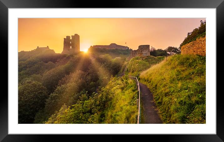 Scarborough Castle Sunrise Framed Mounted Print by Tim Hill
