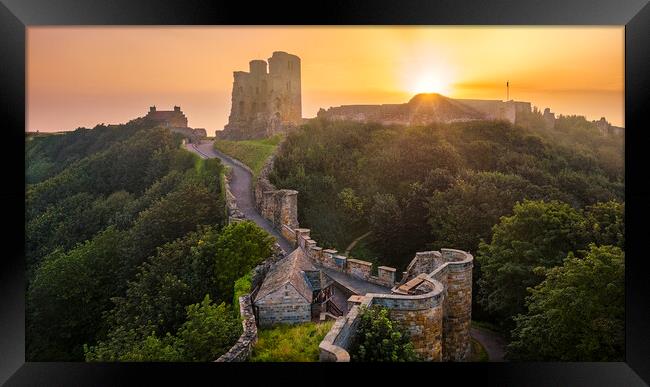 Scarborough Castle Sunrise Framed Print by Tim Hill
