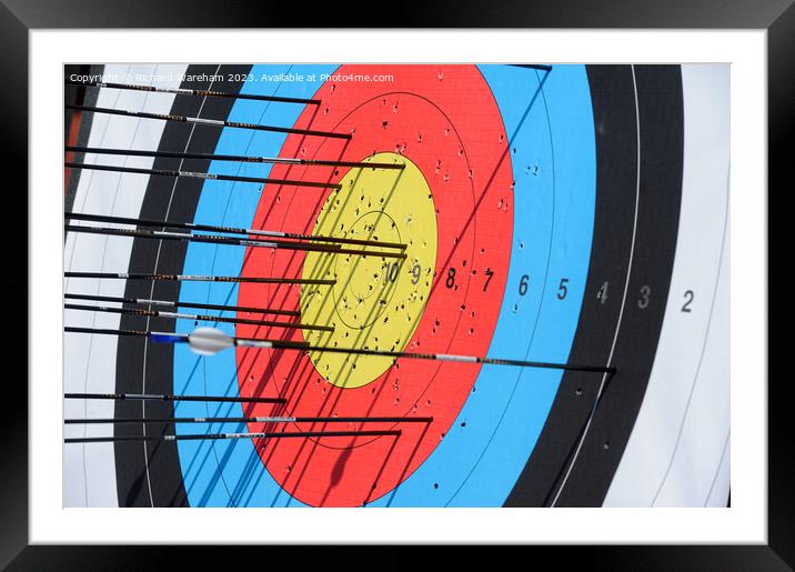 Archery target abstract Framed Mounted Print by Richard Wareham