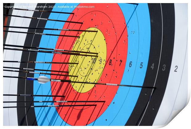 Archery target abstract Print by Richard Wareham