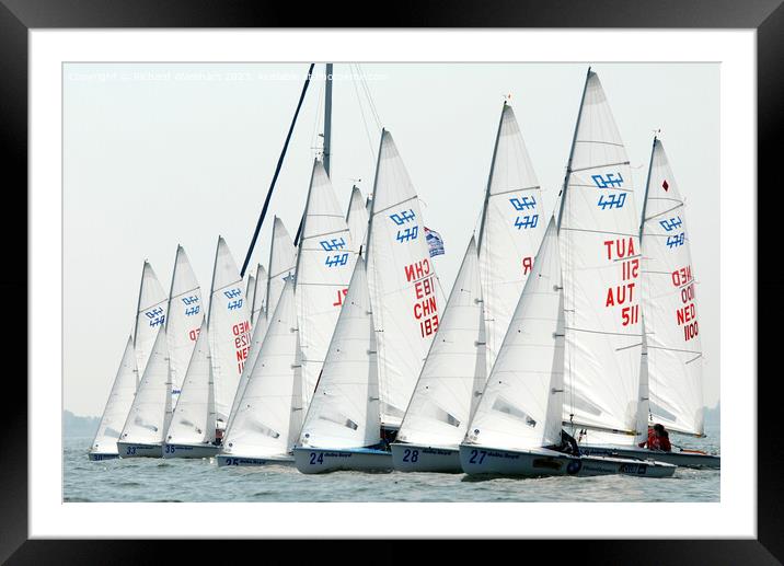 ISAF Sailing World Cup Delta Lloyd Regatta - Medemblik NL Framed Mounted Print by Richard Wareham