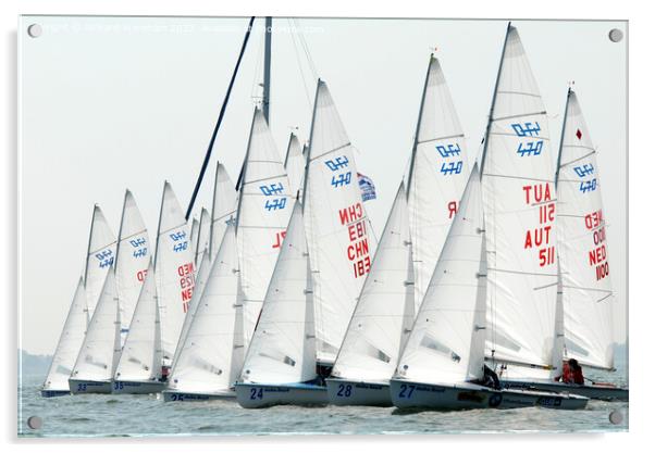 ISAF Sailing World Cup Delta Lloyd Regatta - Medemblik NL Acrylic by Richard Wareham