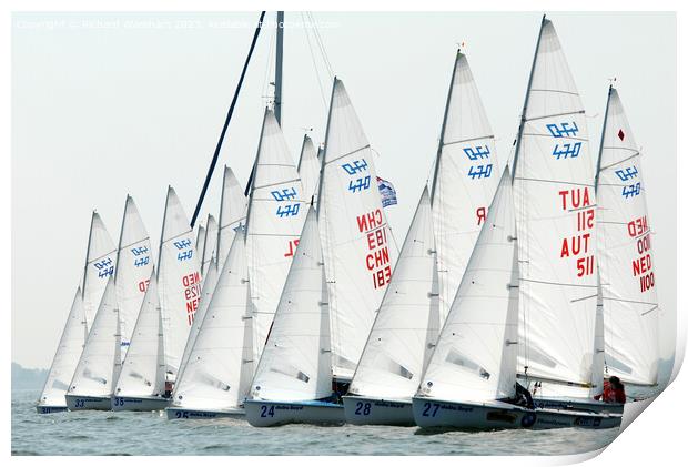 ISAF Sailing World Cup Delta Lloyd Regatta - Medemblik NL Print by Richard Wareham