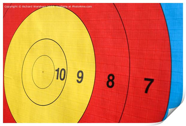 Archery target for recurve Print by Richard Wareham