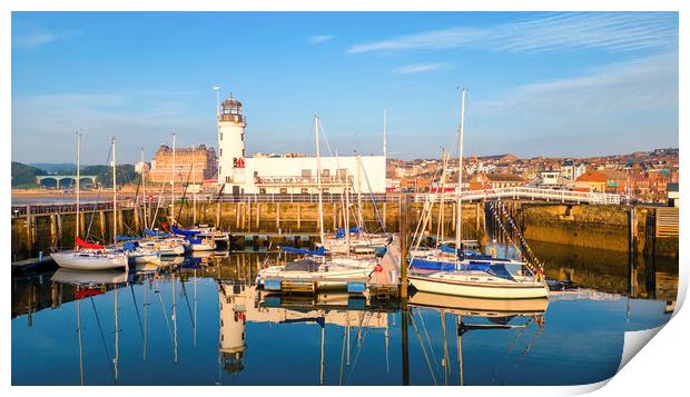 Scarborough Lighthouse Reflections Print by Tim Hill