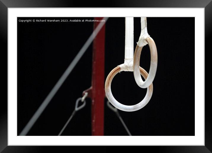 Gymnastics / turnen apparatus Rings Framed Mounted Print by Richard Wareham